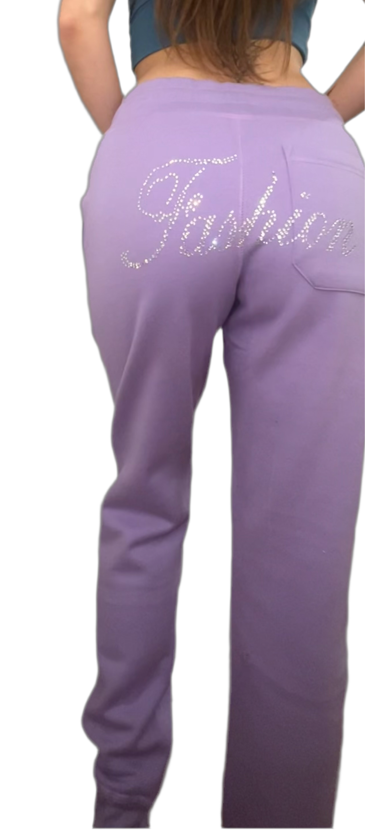 fashion sweatpants in lavender