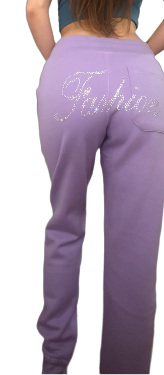 fashion sweatpants in lavender