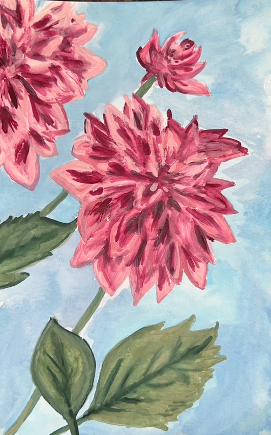 dahlia watercolor