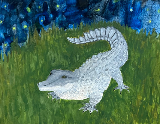 my gator friend watercolor