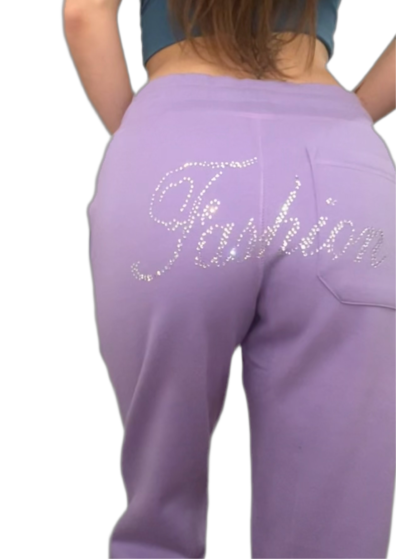 fashion sweatpants in lavender