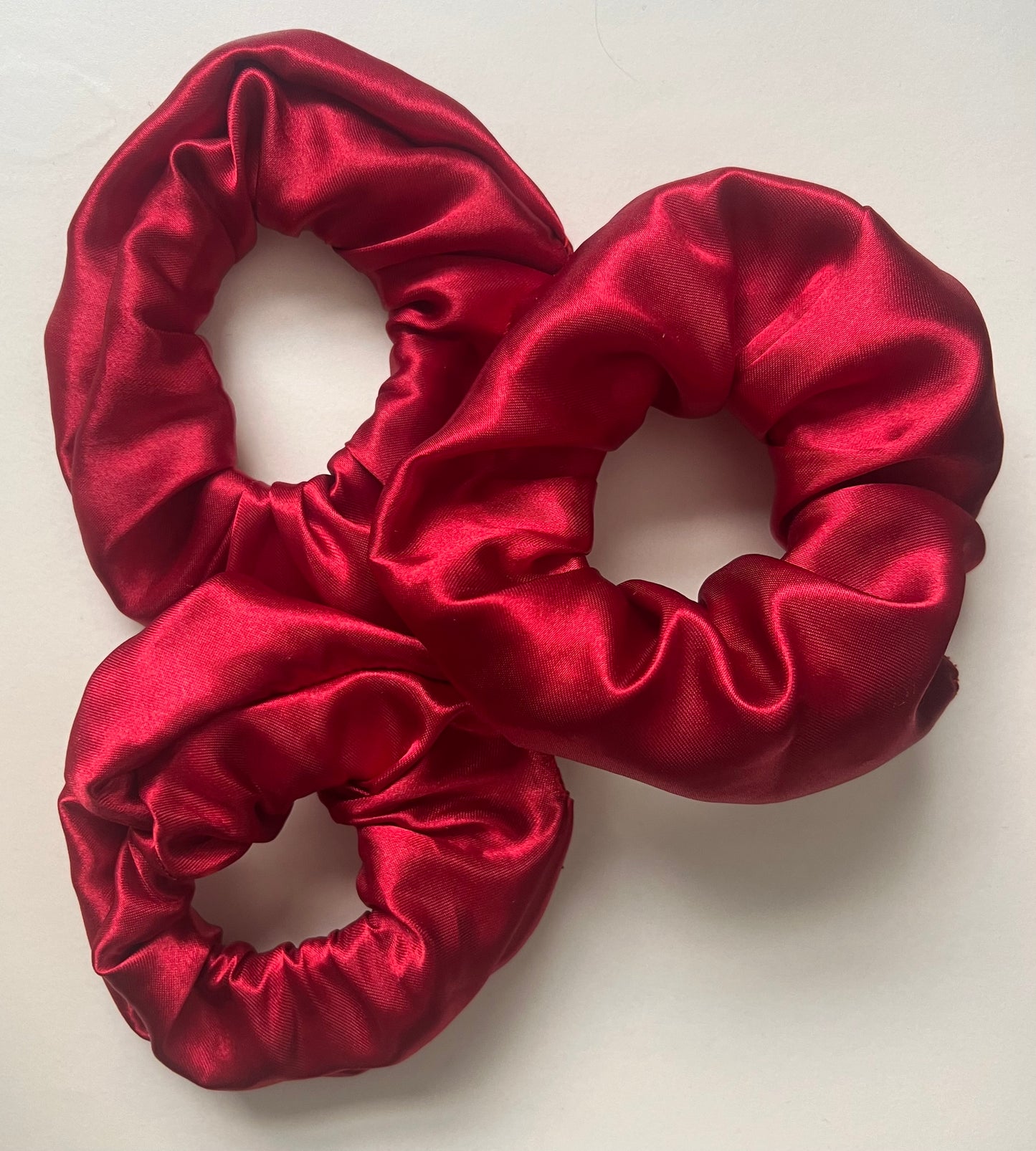 scrunchie set in ruby red