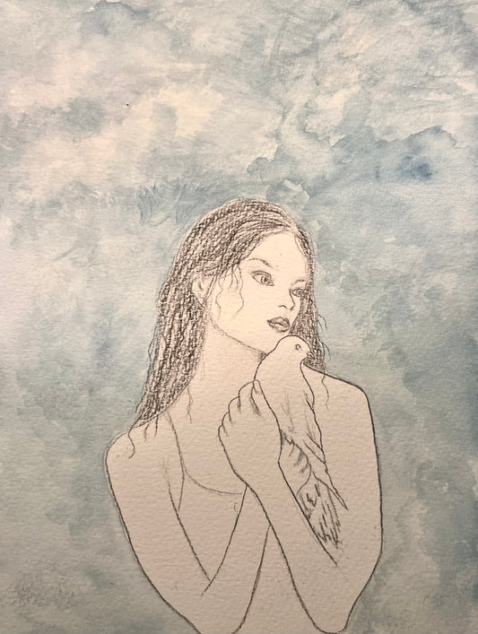 between dreams- pale blue dove