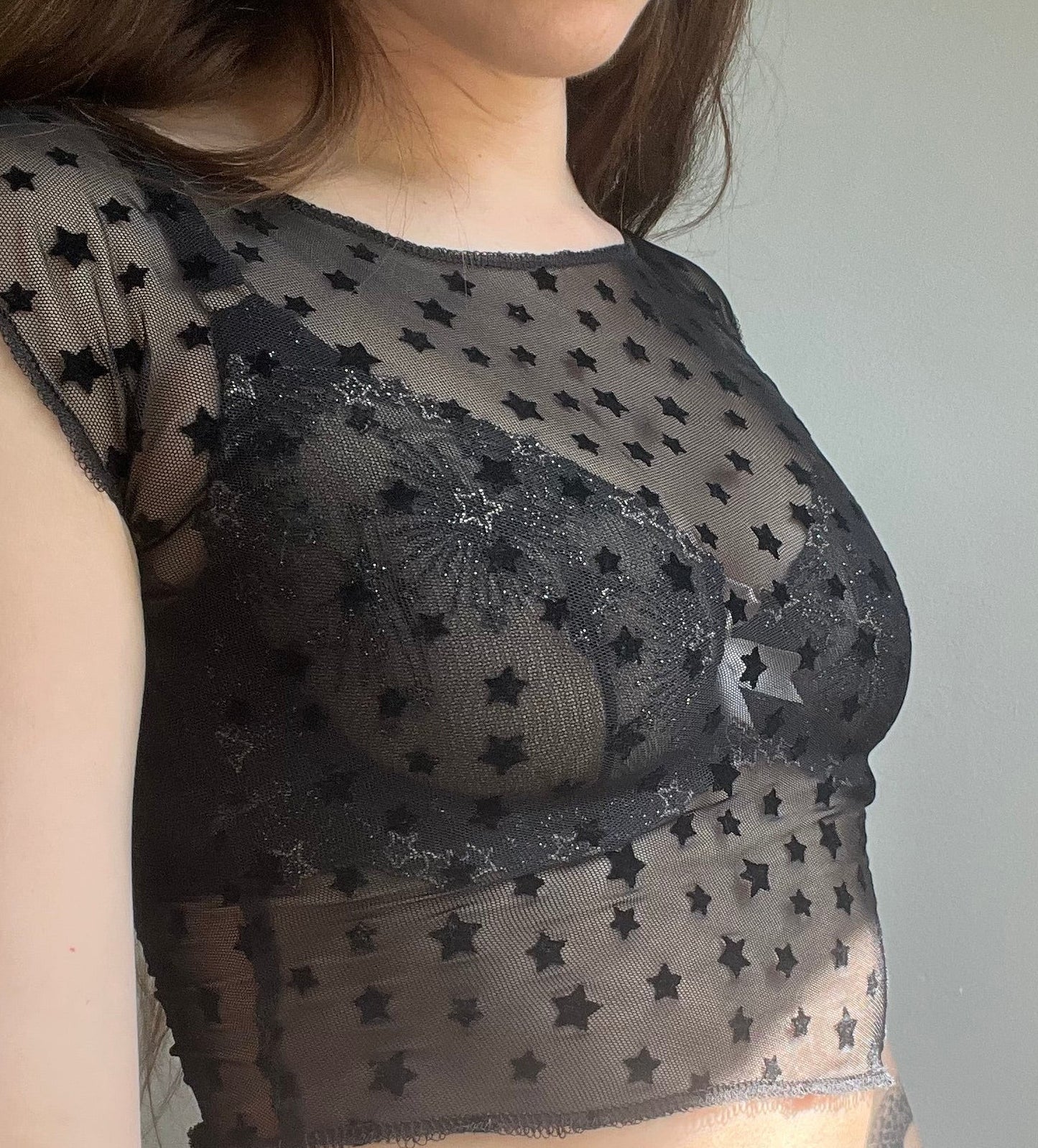 constellate boatneck cropped tee