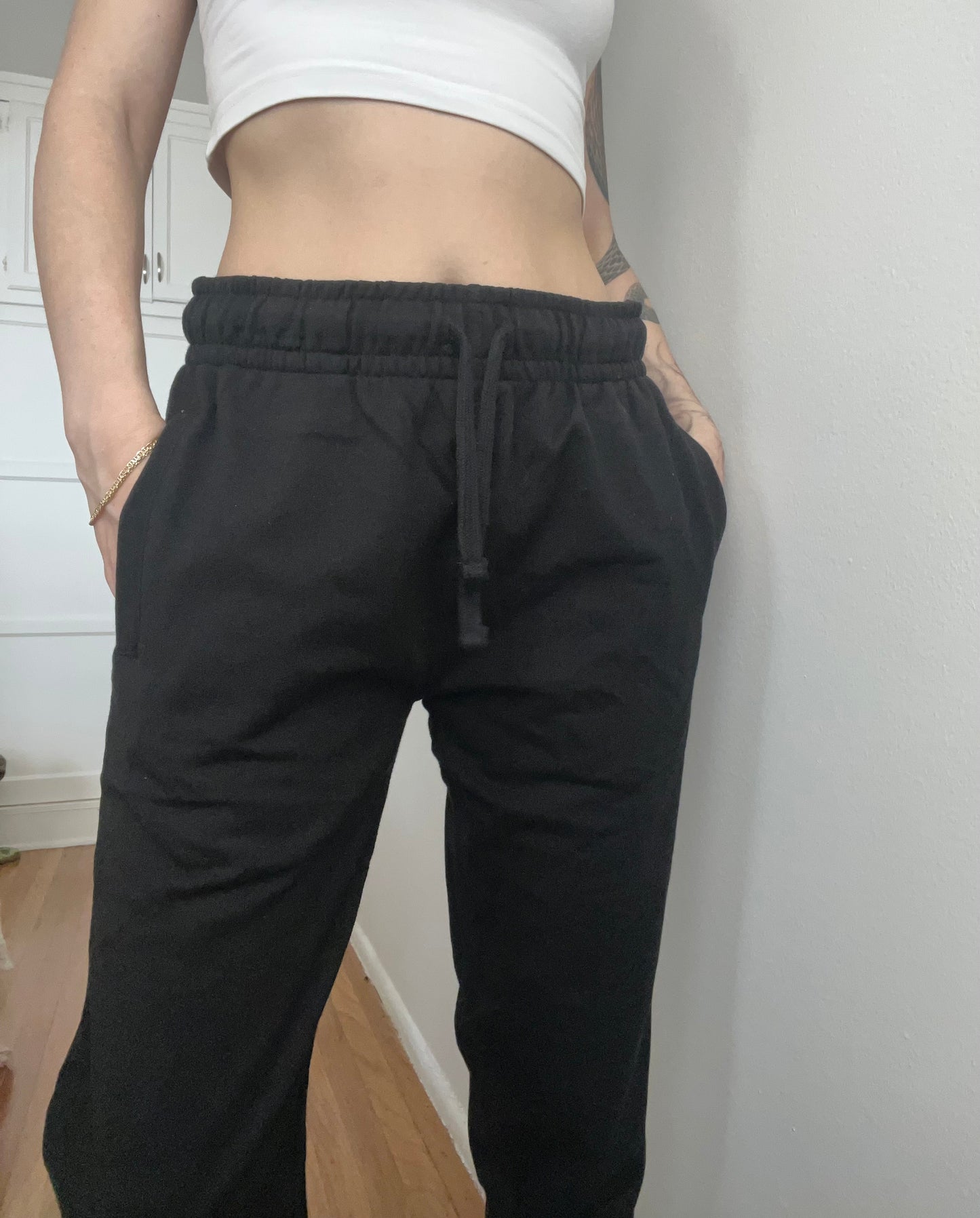 fashion sweatpants in black