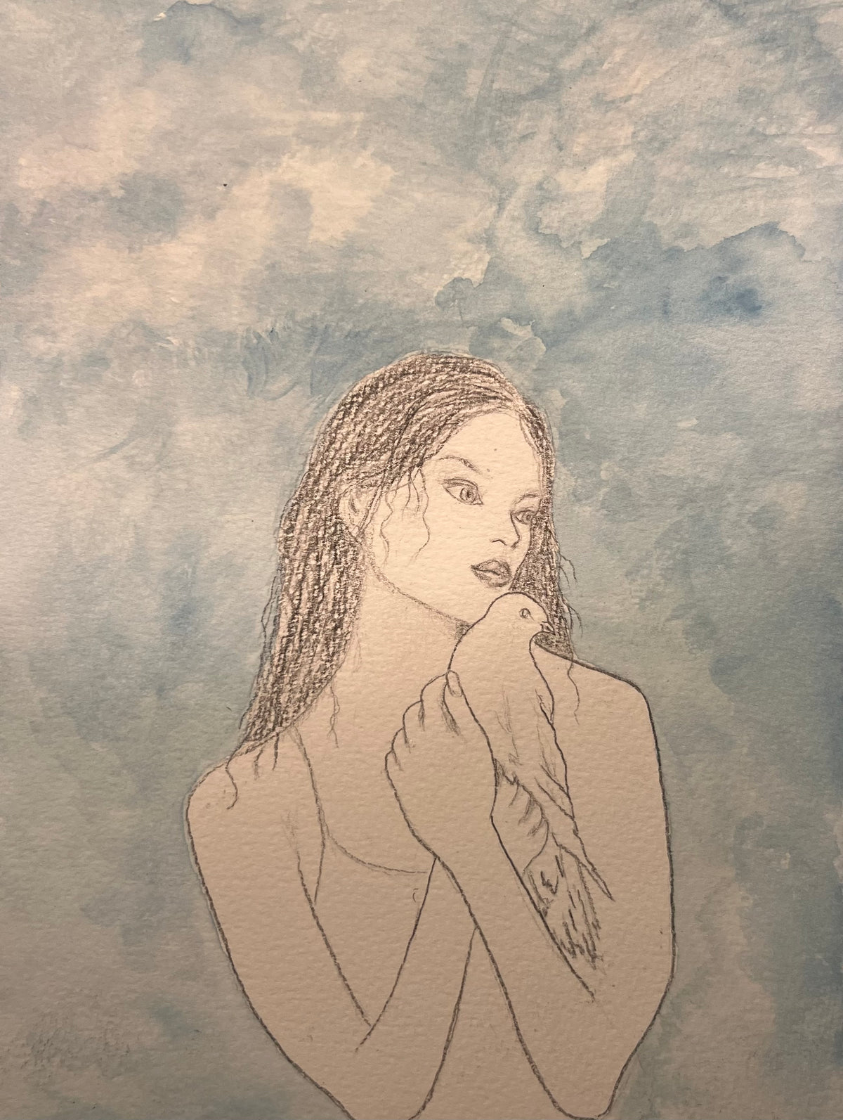 between dreams- pale blue dove