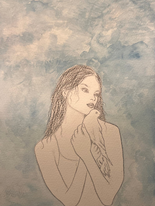 between dreams- pale blue dove