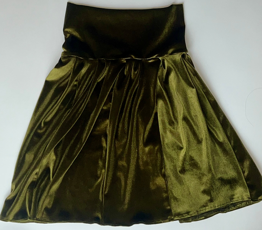 big ang's green velvet skirt