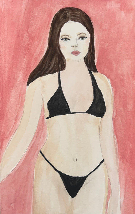 black bikini girl